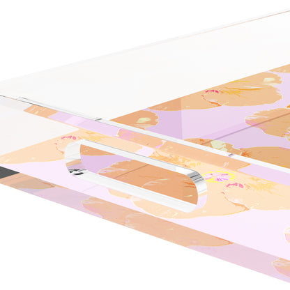 Hibiscus Lilac 22.5X14.5 Acrylic Tray - nicolettemayer.com
