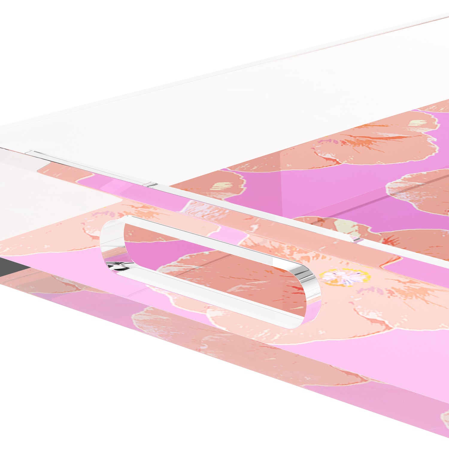 Hibiscus Orchid 17X10.5 Acrylic Tray - nicolettemayer.com
