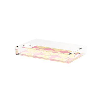 Hibiscus Pink 12.5X7.75 Acrylic Tray - nicolettemayer.com
