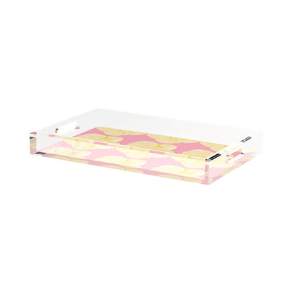 Hibiscus Pink 17X10.5 Acrylic Tray - nicolettemayer.com
