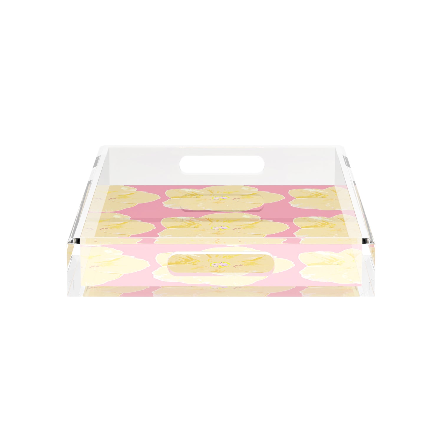 Hibiscus Pink 17X10.5 Acrylic Tray - nicolettemayer.com
