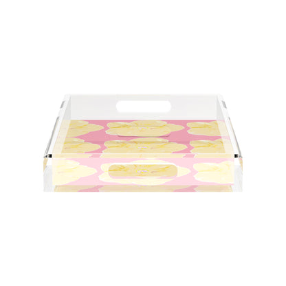Hibiscus Pink 17X10.5 Acrylic Tray - nicolettemayer.com
