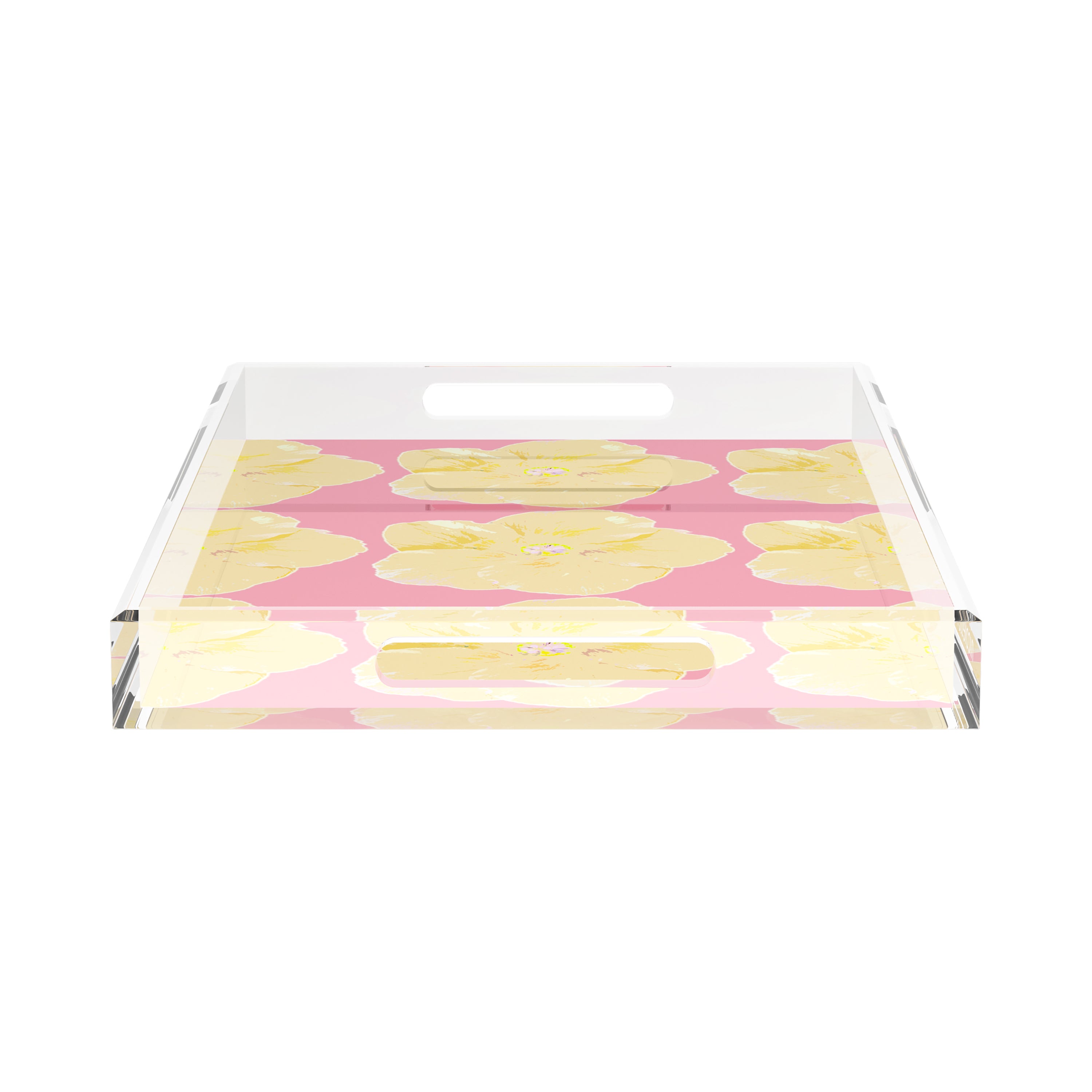 Hibiscus Pink 22.5X14.5 Acrylic Tray - nicolettemayer.com
