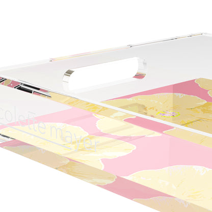 Hibiscus Pink 22.5X14.5 Acrylic Tray - nicolettemayer.com
