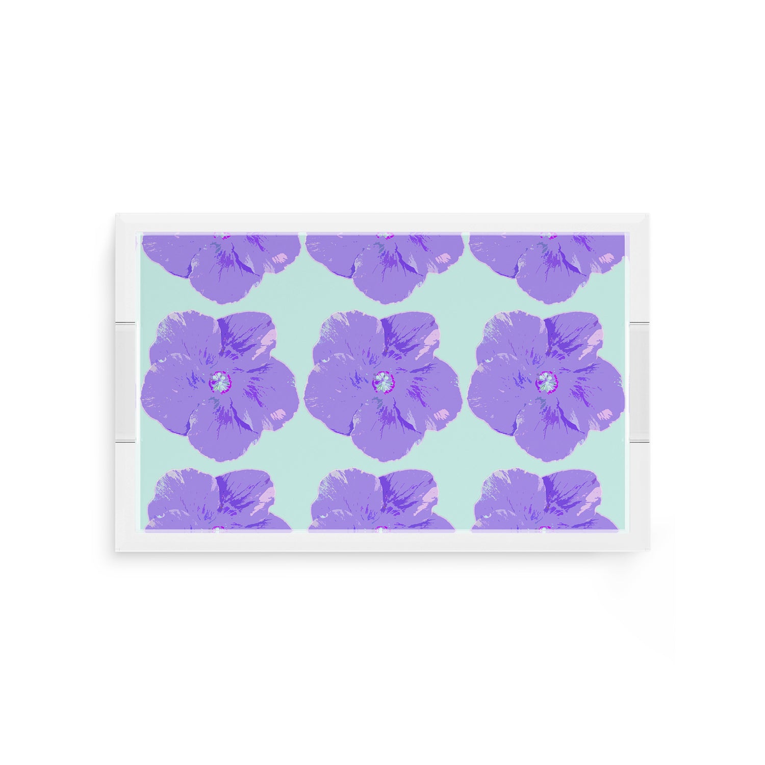 Hibiscus Wander 12.5X7.75 Acrylic Tray - nicolettemayer.com
