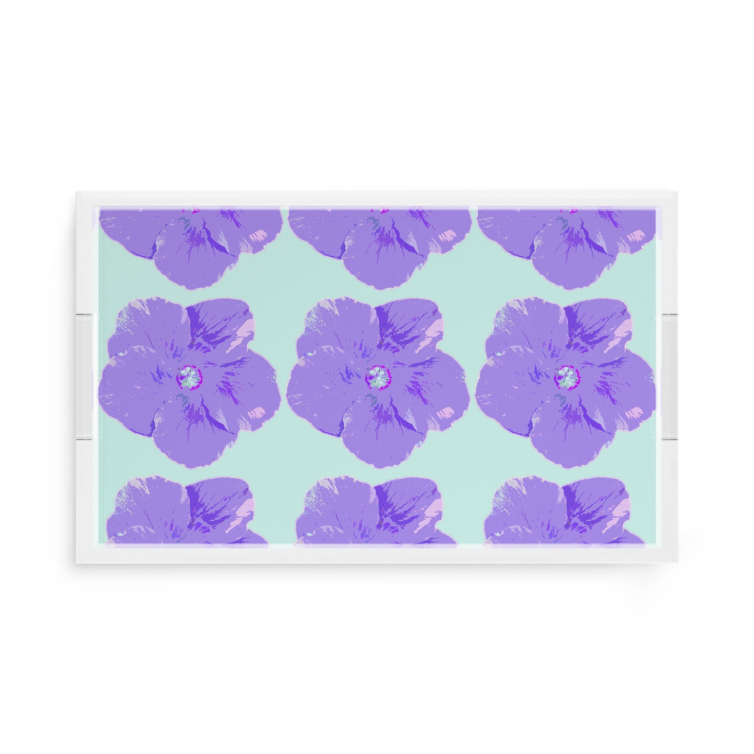 Hibiscus Wander 17X10.5 Acrylic Tray - nicolettemayer.com
