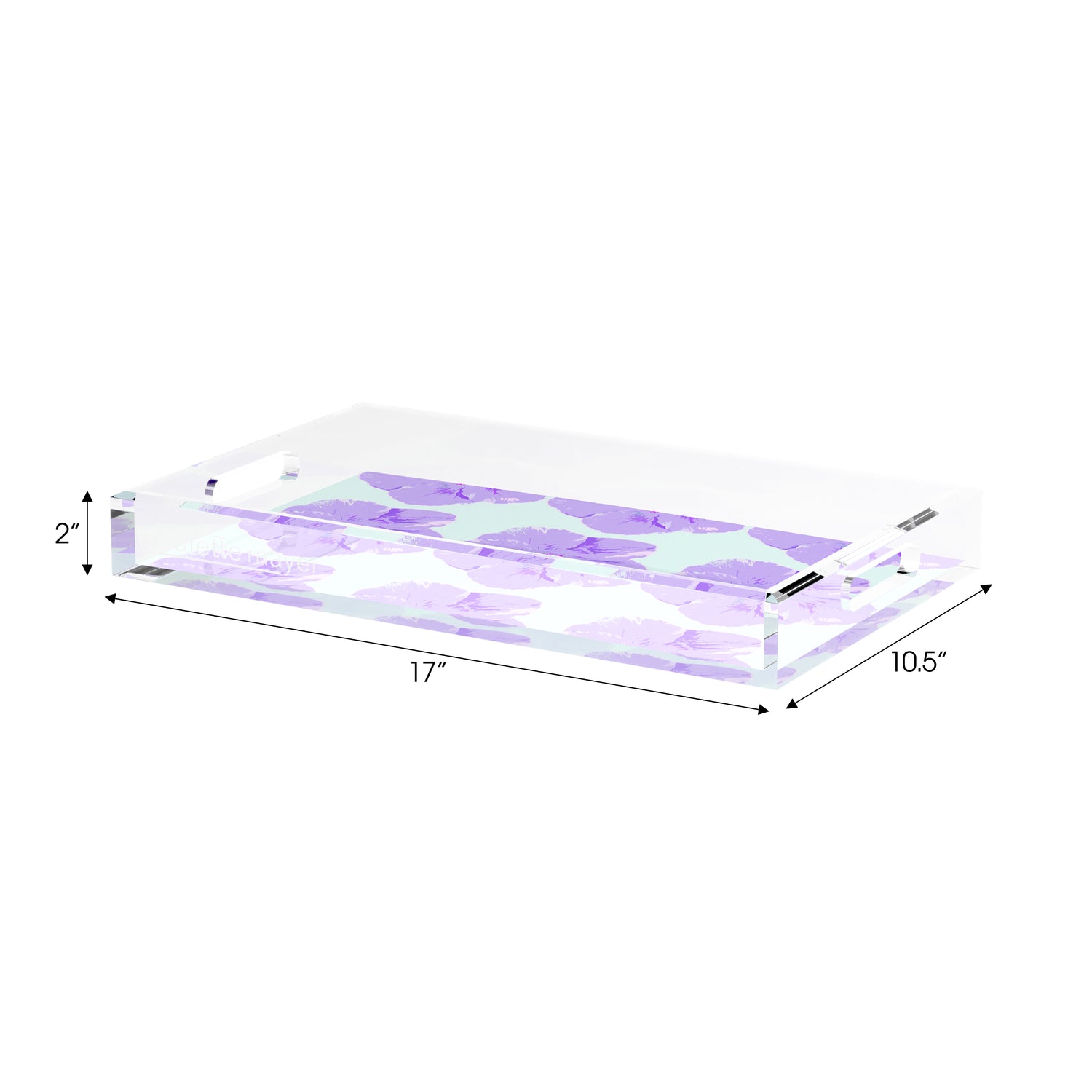 Hibiscus Wander 17X10.5 Acrylic Tray - nicolettemayer.com
