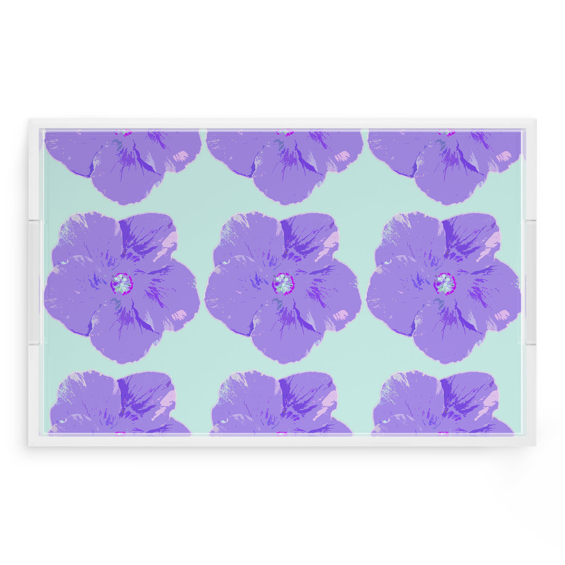 Hibiscus Wander 22.5X14.5 Acrylic Tray - nicolettemayer.com
