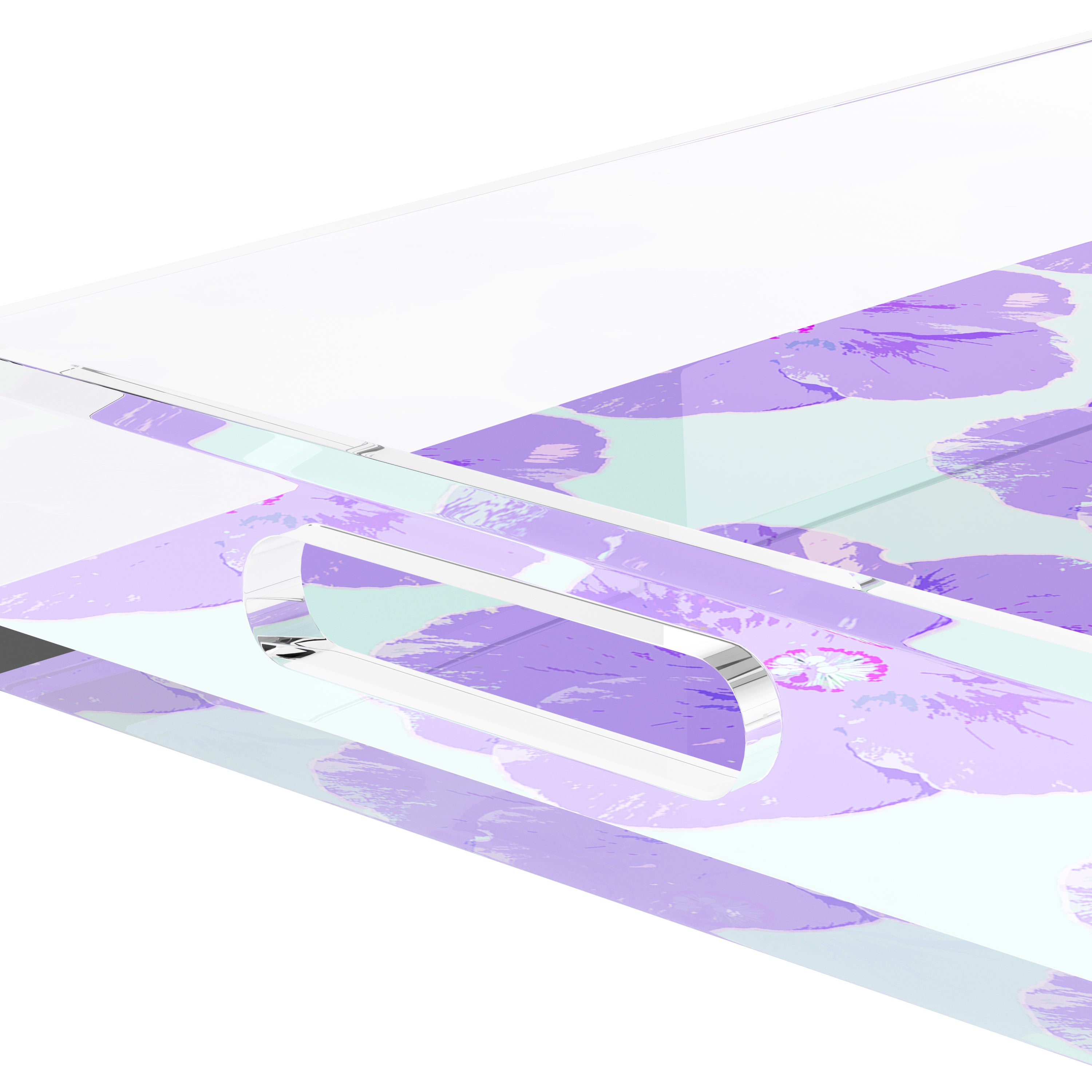 Hibiscus Wander 22.5X14.5 Acrylic Tray - nicolettemayer.com
