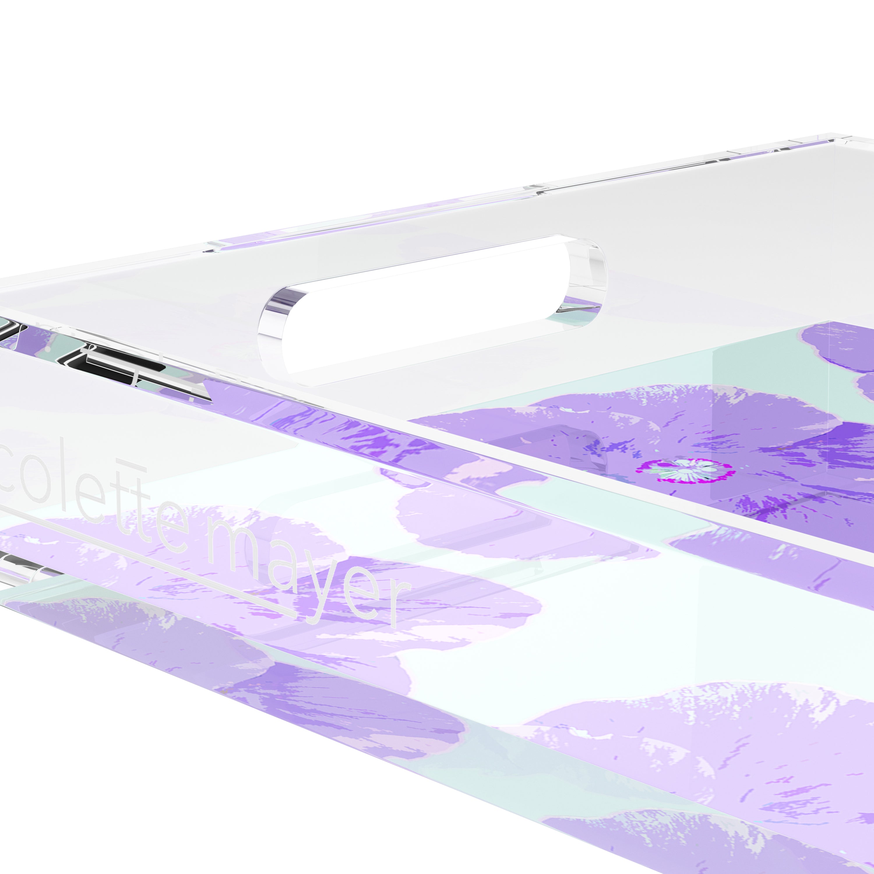 Hibiscus Wander 22.5X14.5 Acrylic Tray - nicolettemayer.com
