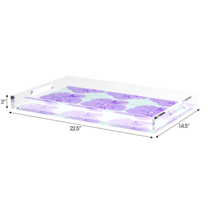 Hibiscus Wander 22.5X14.5 Acrylic Tray - nicolettemayer.com

