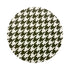 HOUNDSTOOTH GREEN WHITE 16" Round Pebble Placemats, Set of 4 - nicolettemayer.com
