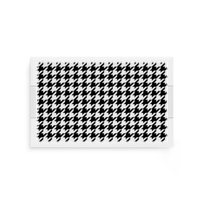 Houndstooth Black White 12.5X7.75 Acrylic Tray - nicolettemayer.com
