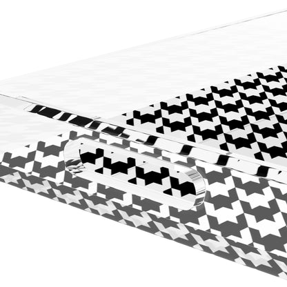 Houndstooth Black White 17X10.5 Acrylic Tray - nicolettemayer.com
