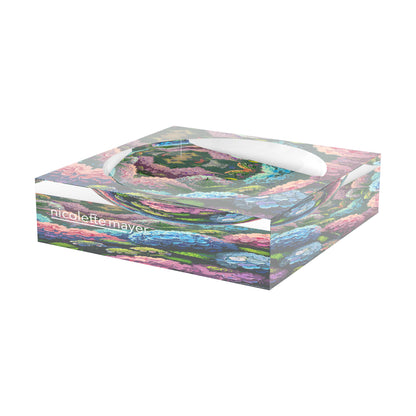 Hydrangea Blue Pink Acrylic Candy Catchall Dish