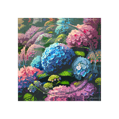 Hydrangea Blue Pink Acrylic Candy Catchall Dish