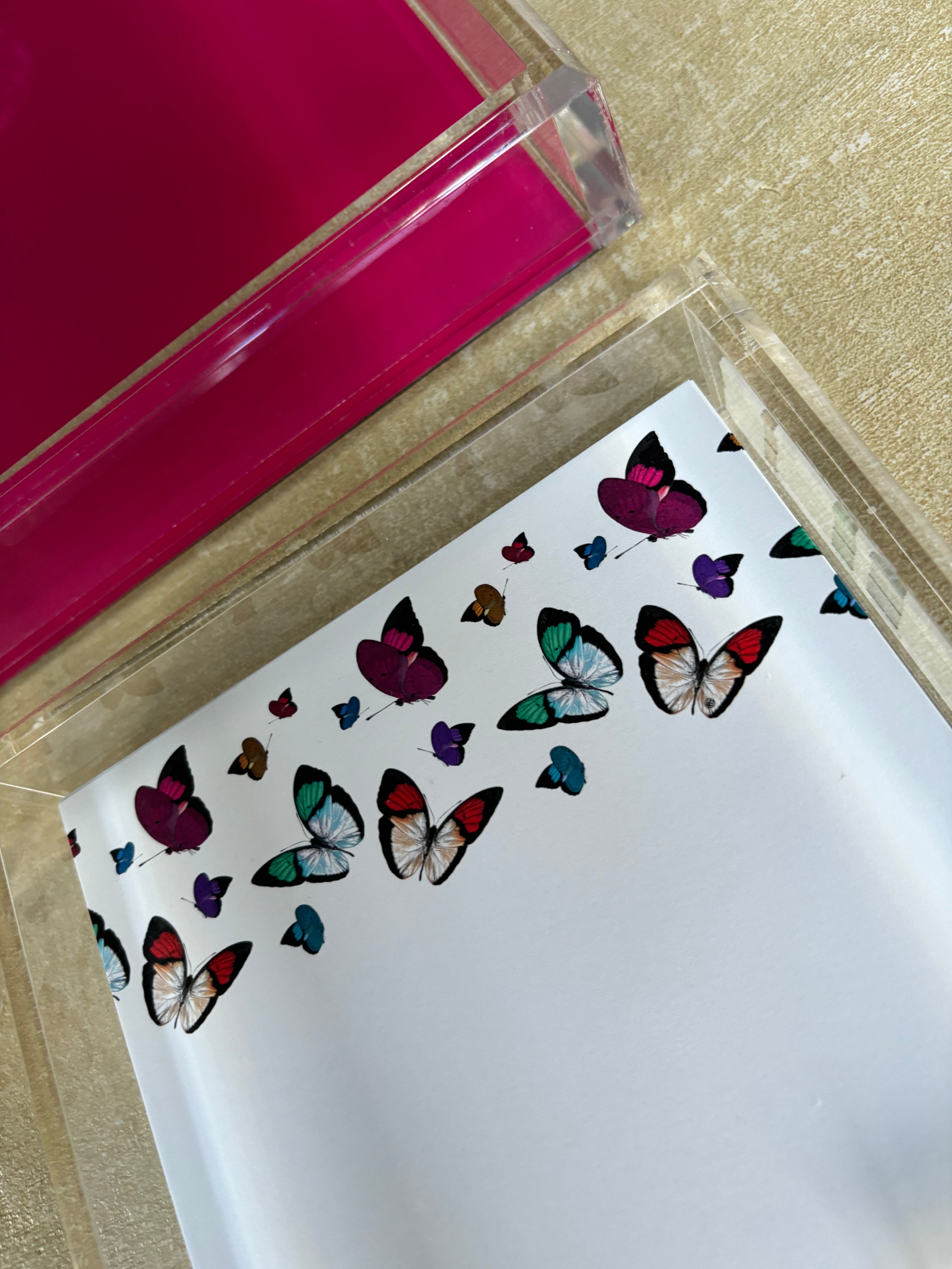 Butterflies Original Acrylic Note Cards
