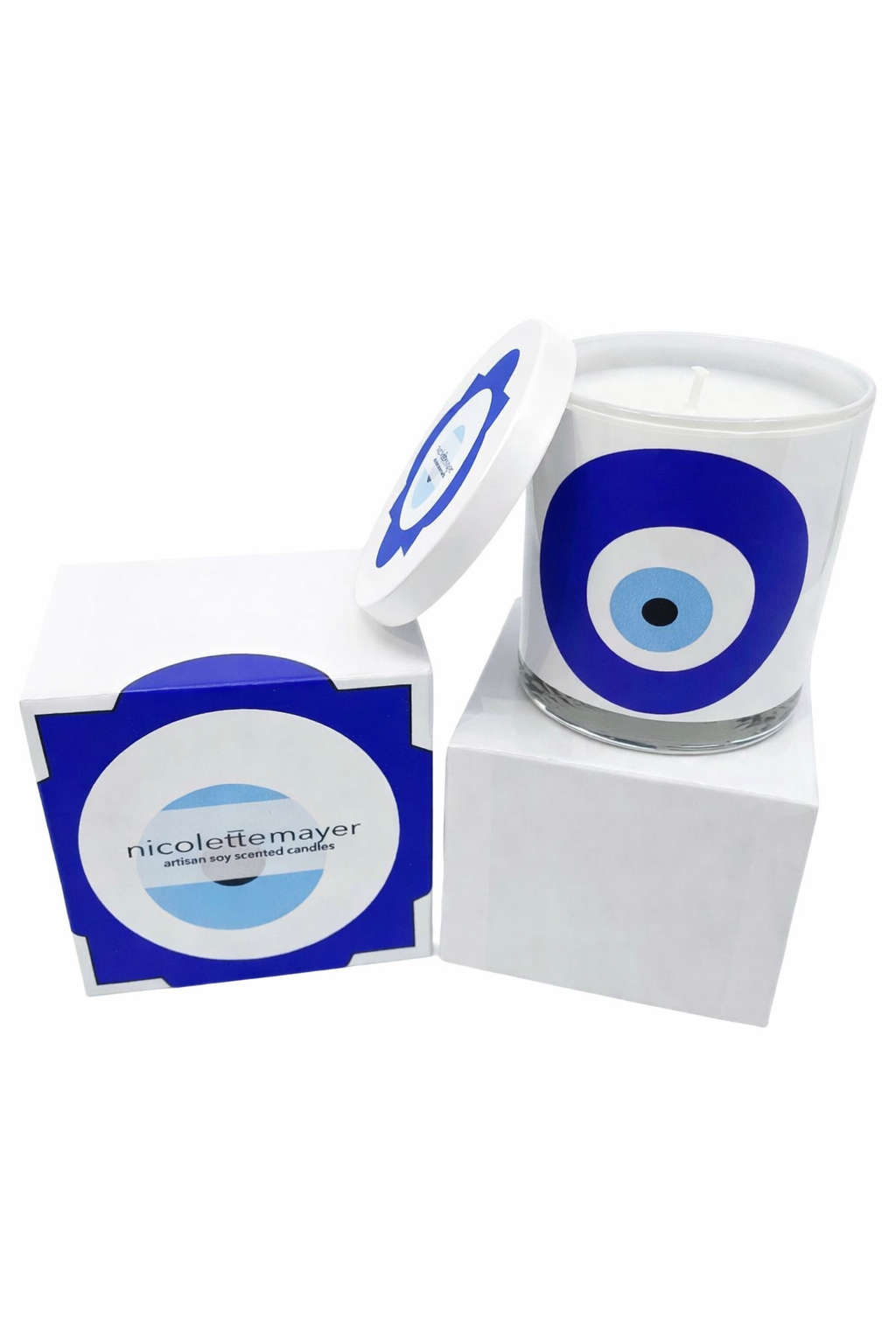 Evil Eye White Candle - nicolettemayer.com