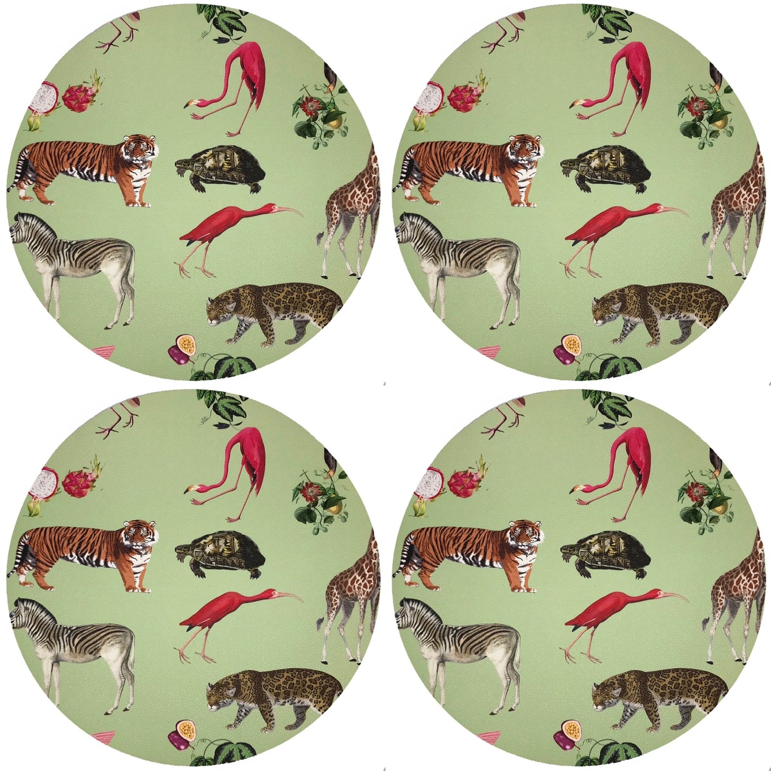 Exotix Avocado 16&quot; Round Pebble Placemat, Set Of 4 - nicolettemayer.com