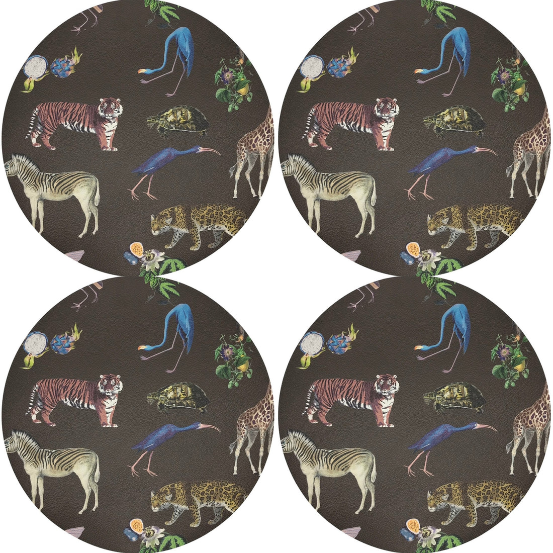 Exotix Brown 16&quot; Round Pebble Placemat, Set Of 4 - nicolettemayer.com