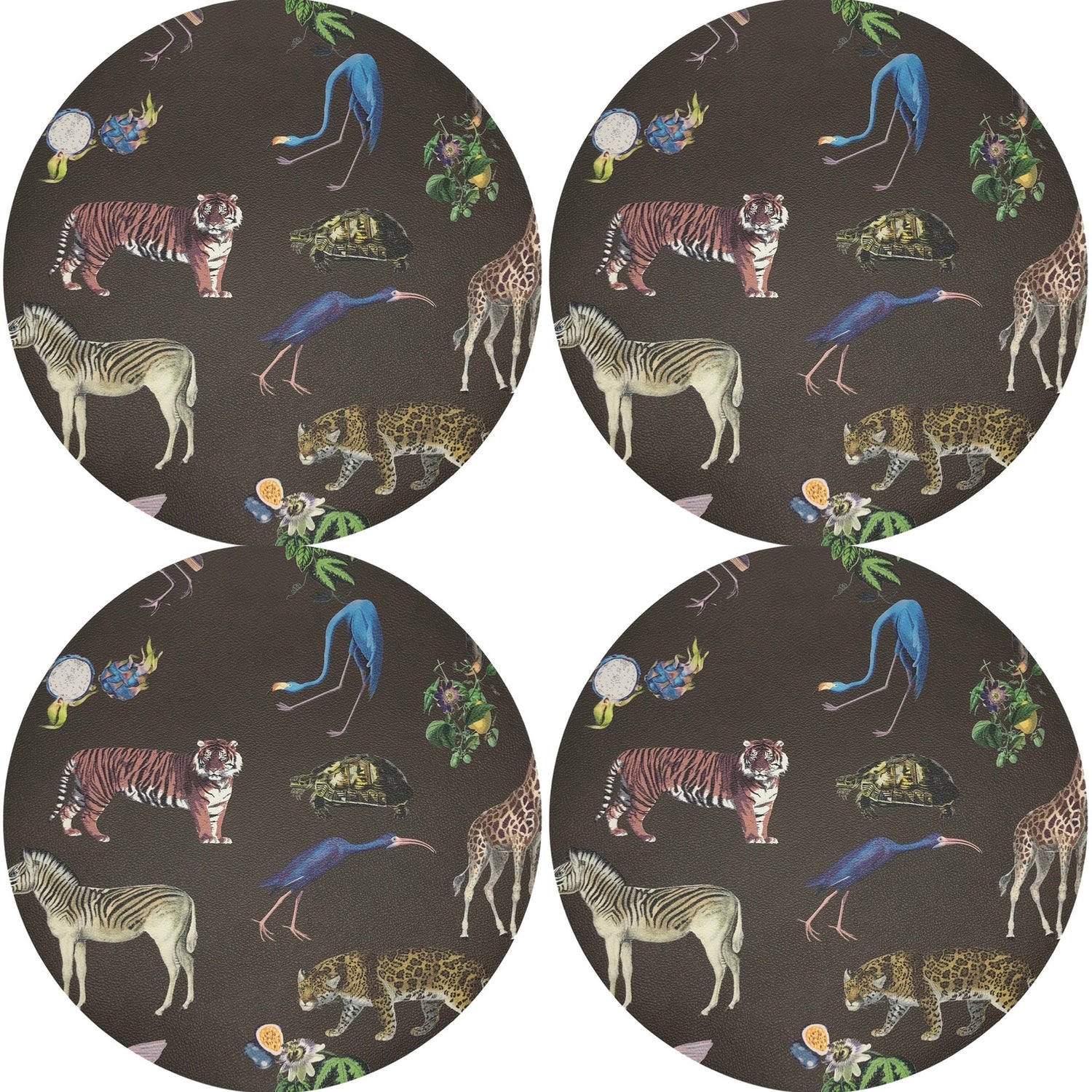 Exotix Brown 16&quot; Round Pebble Placemat, Set Of 4 - nicolettemayer.com