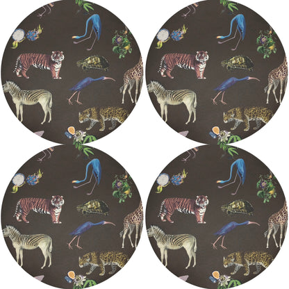 Exotix Brown 16&quot; Round Pebble Placemat, Set Of 4 - nicolettemayer.com