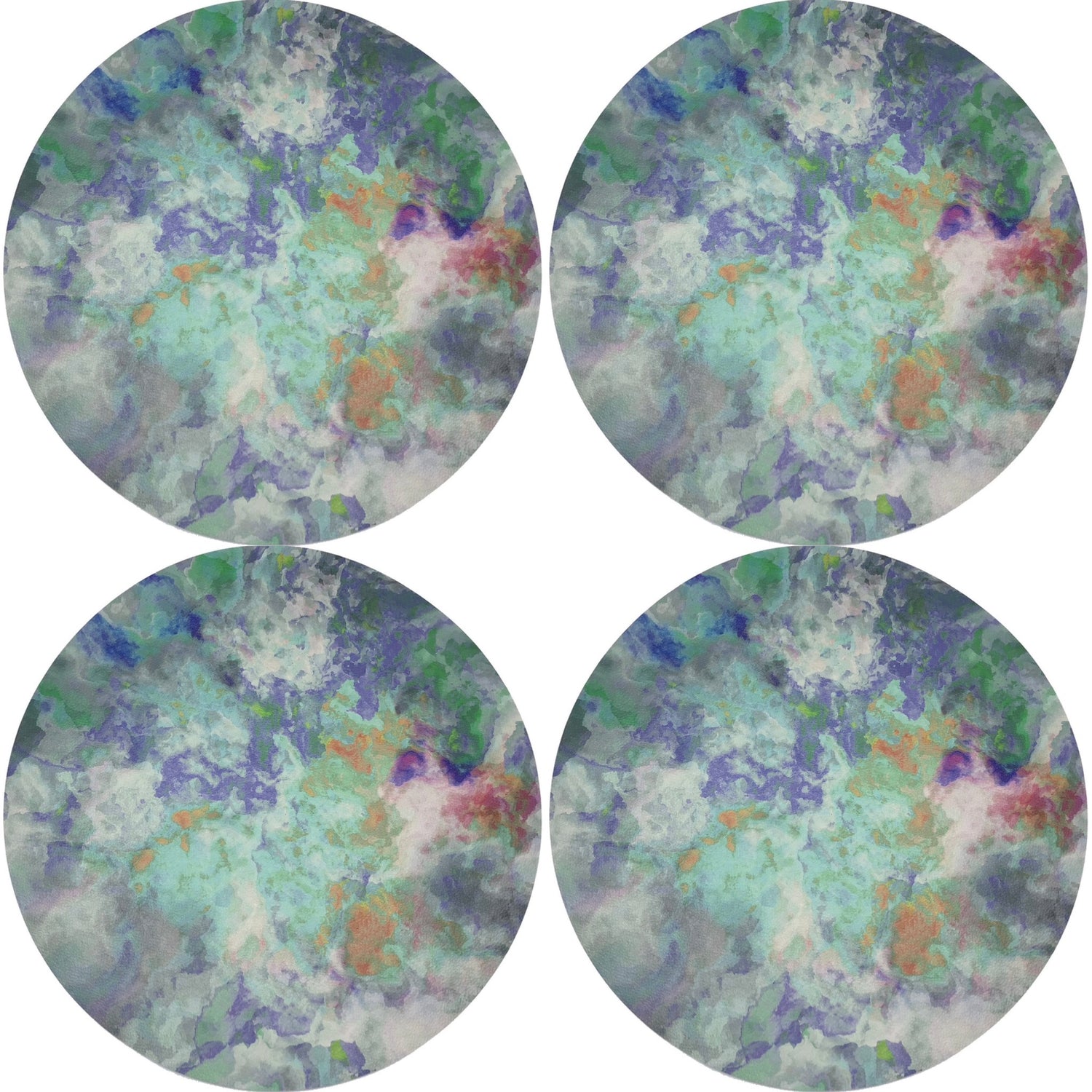 IMPRESSIONISM SPRING 16&quot; ROUND PEBBLE PLACEMATS, SET OF 4 - nicolettemayer.com
