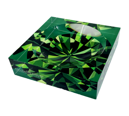 Facets Green Acrylic Candy Catchall Dish