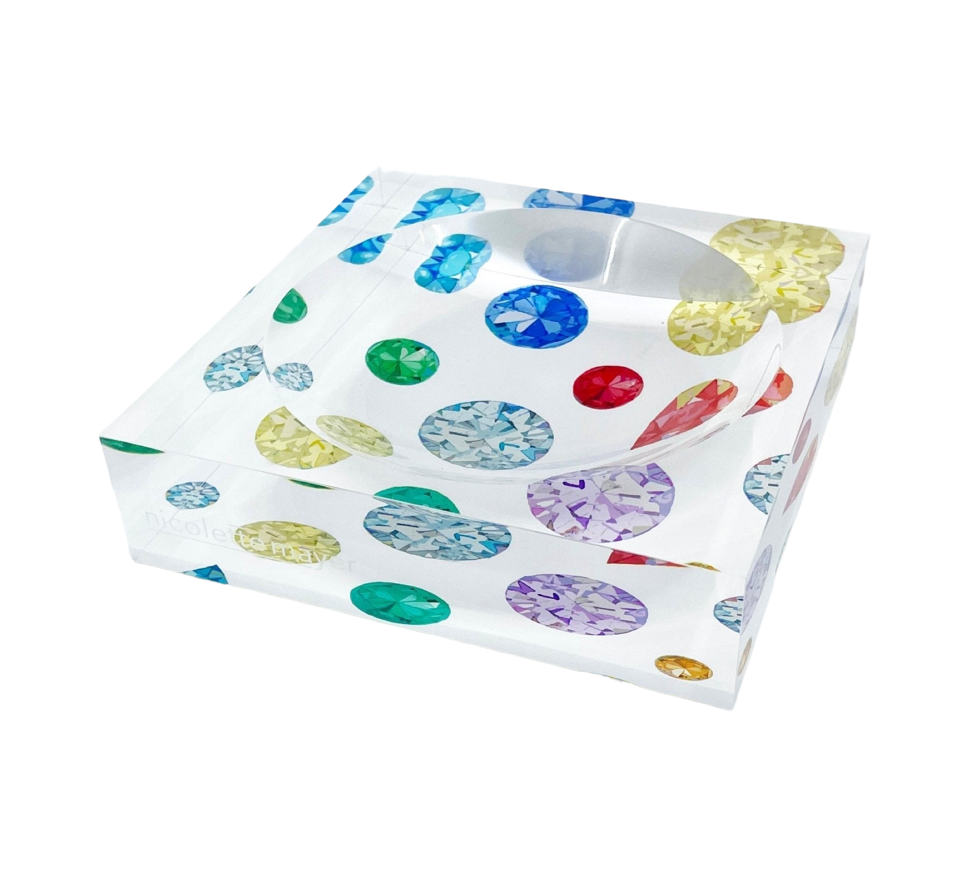 Jewel White Acrylic Candy Dish