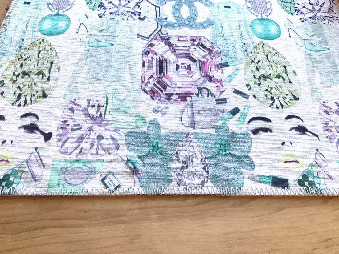 Bougie Women Nuevo Tiff Rectangle Cloud Washables Rug