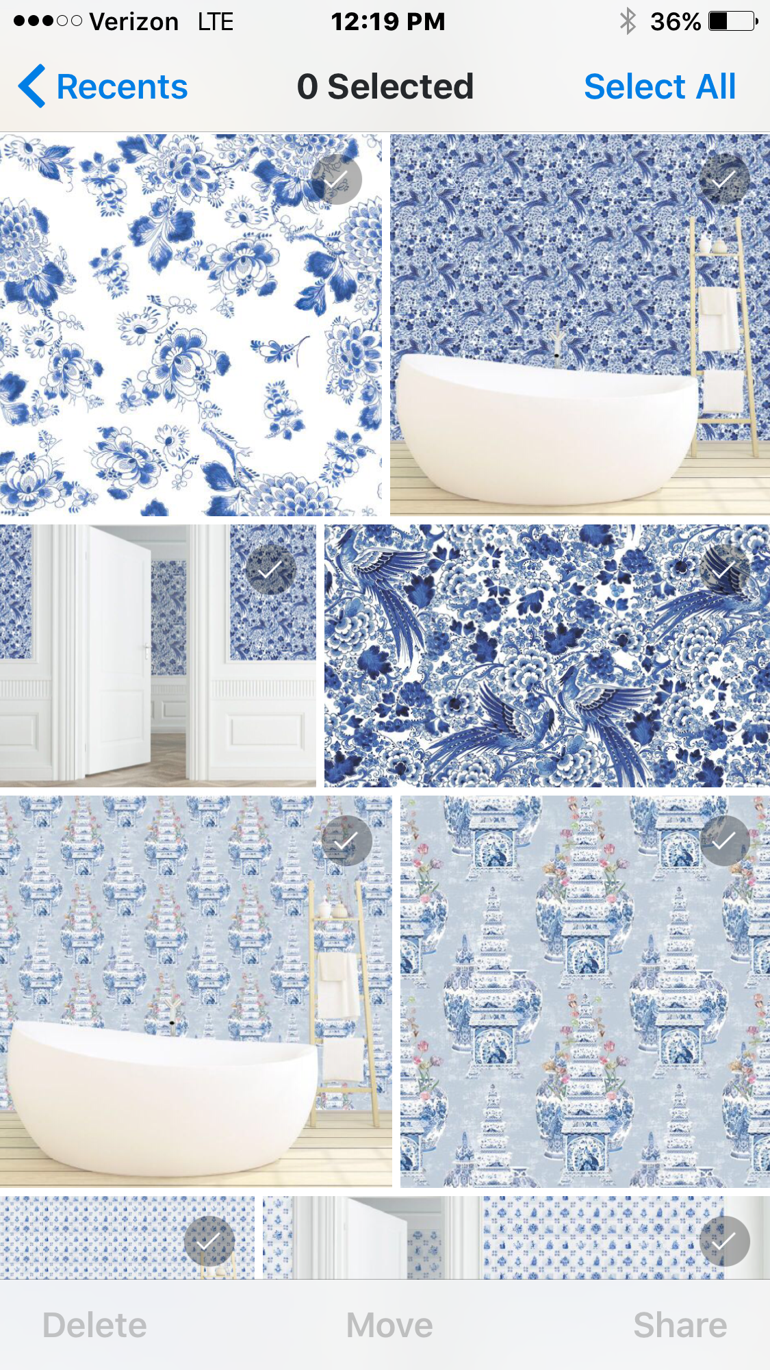 Garniture Scenic Tulips Blue Non Woven Mural, Left Panel