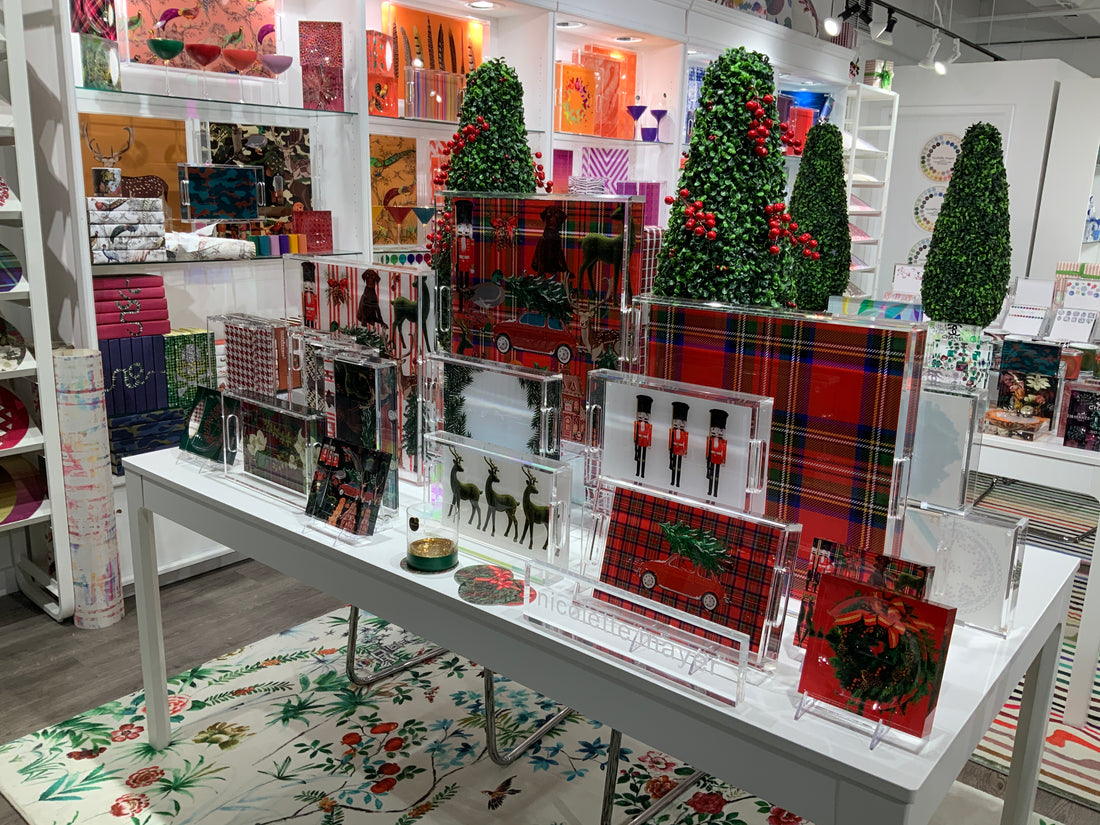 Ultimate Christmas Multi Plaid Rectangle Tray