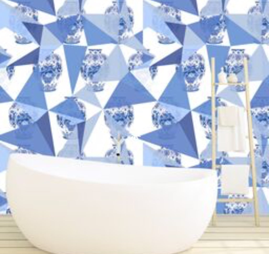 Elements Blue Non-Woven Wallpaper