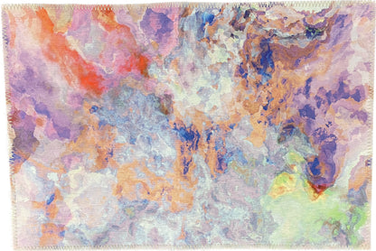 Tapis lavable en chenille Passiflora Impressionnisme 