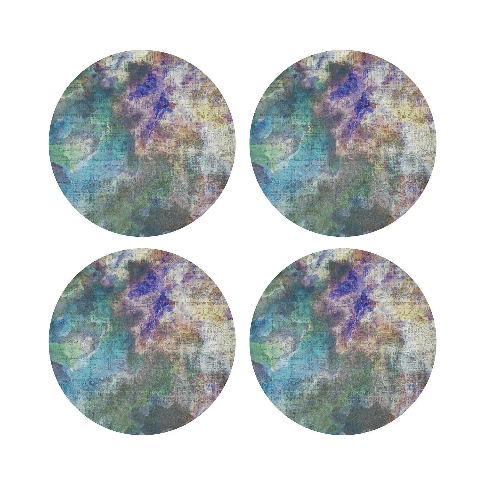 Impressionism Coast 16&quot; Round Pebble Placemats, Set of 4 - nicolettemayer.com
