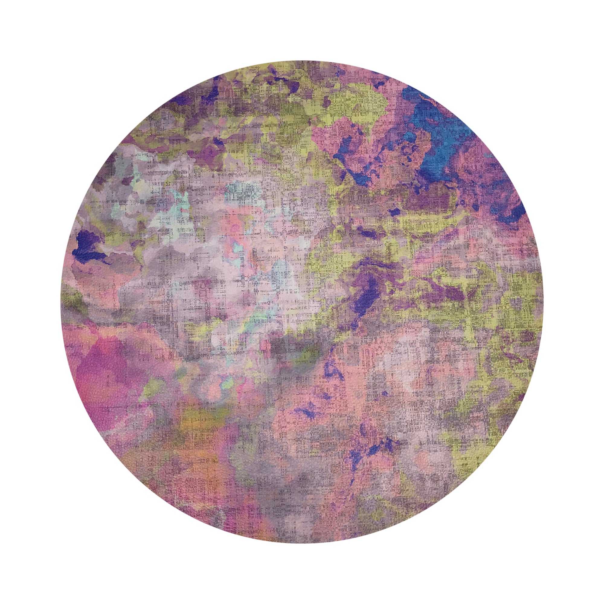 Impressionism Fressia 16&quot; Round Pebble Placemats, Set of 4 - nicolettemayer.com
