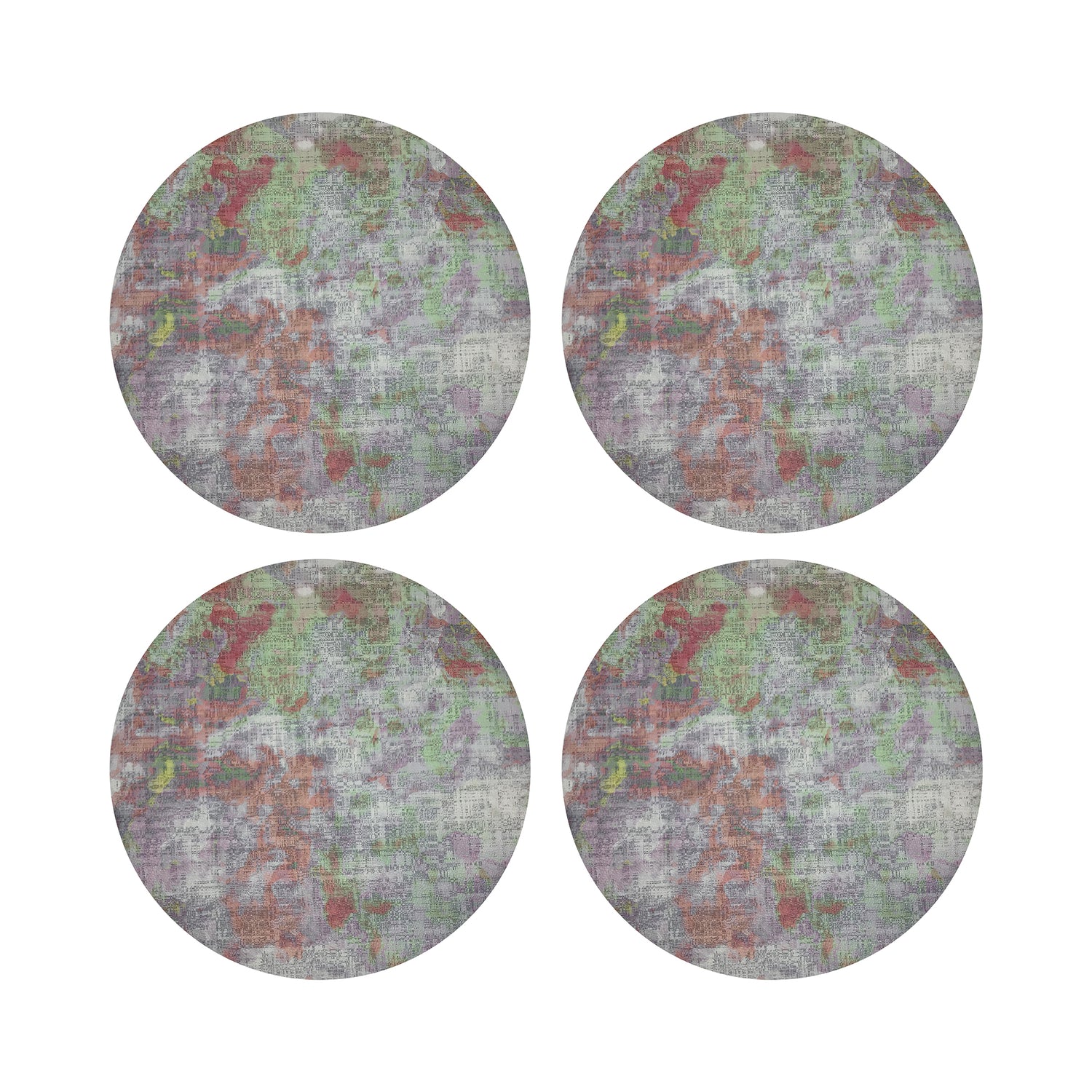 Impressionism Holiday 16&quot; Round Pebble Placemats, Set of 4 - nicolettemayer.com
