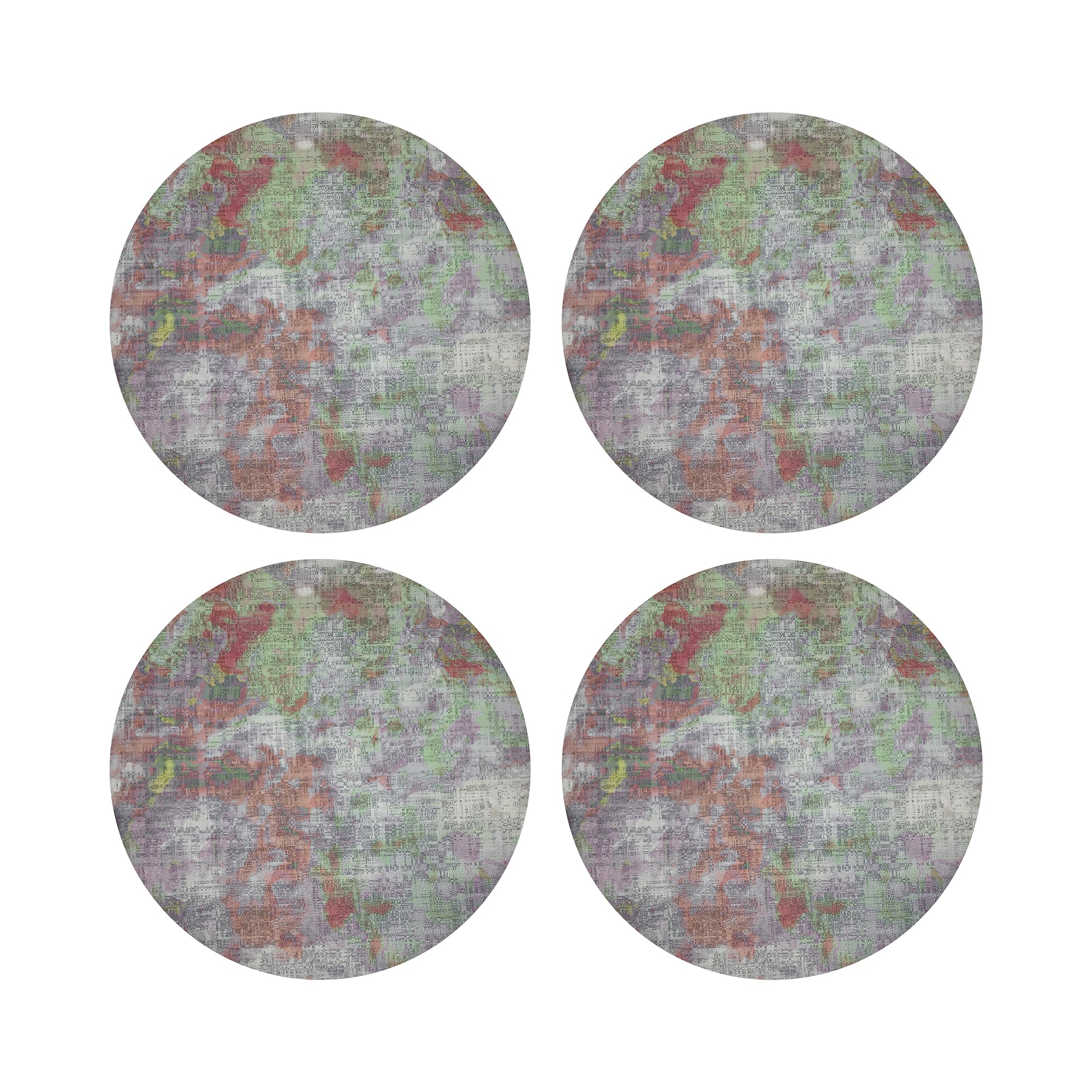 Impressionism Holiday 16&quot; Round Pebble Placemats, Set of 4 - nicolettemayer.com
