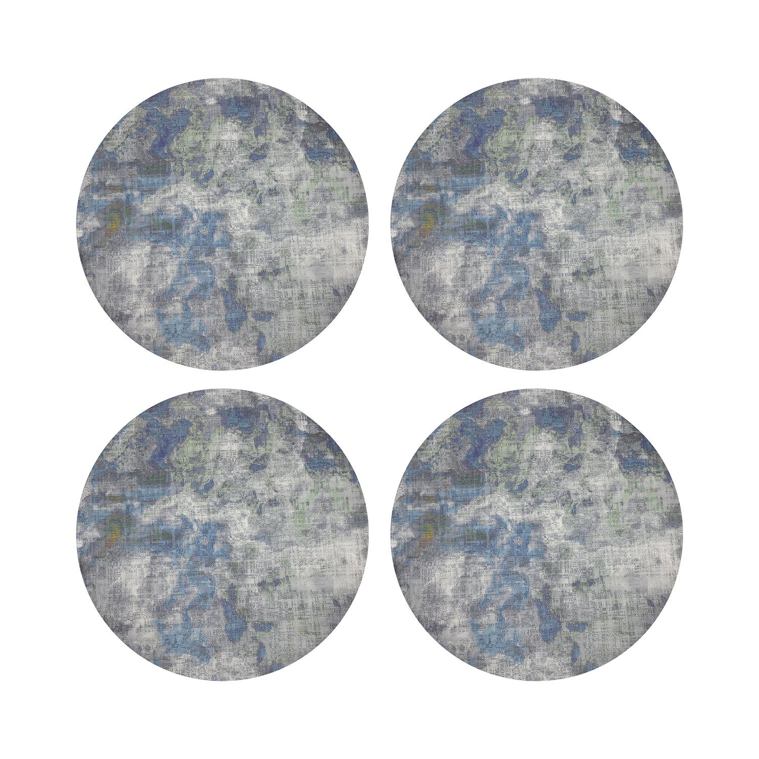 Impressionism Opulence Vegan Leather Round Pebble Placemat