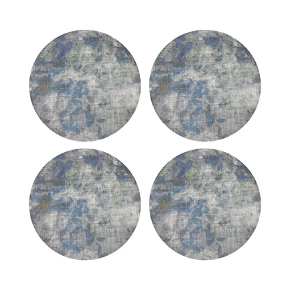 Impressionism Opulence Vegan Leather Round Pebble Placemat