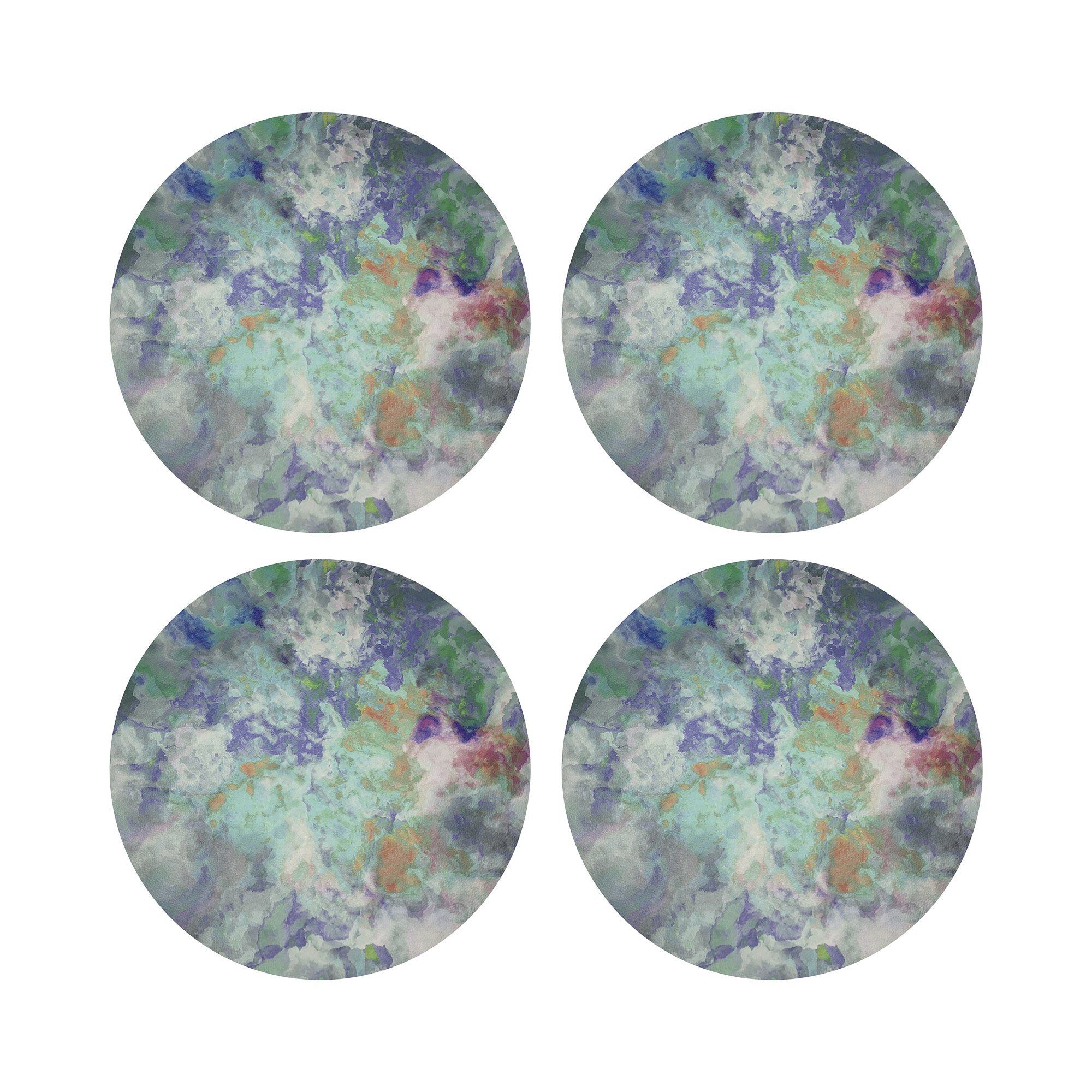 Impressionism Spring 16&quot; Round Pebble Placemats, Set of 4 - nicolettemayer.com
