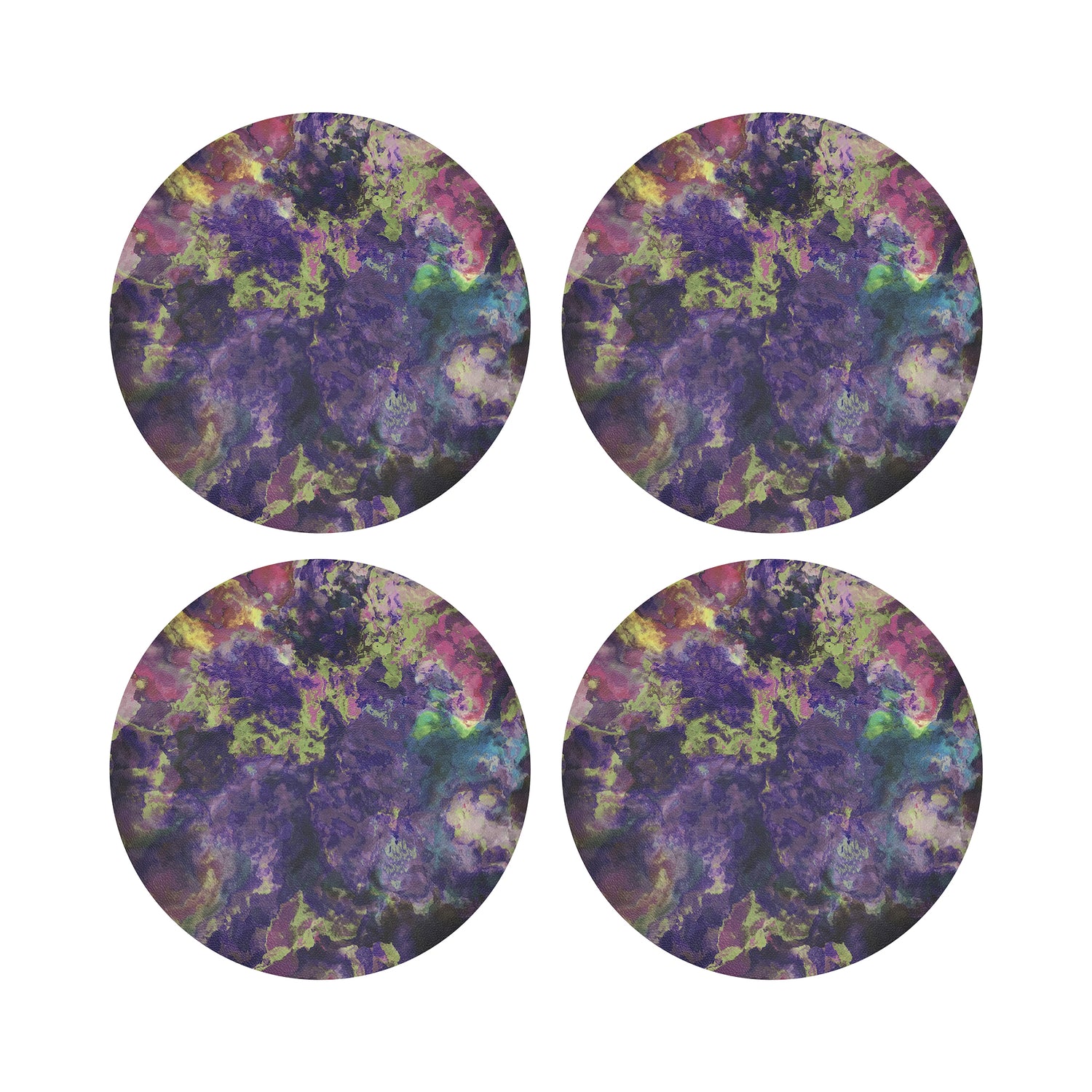 Impressionism Winter Gems 16&quot; Round Pebble Placemats, Set of 4 - nicolettemayer.com
