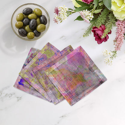 Impressionism Fressia Cotton Sateen Cocktail Napkins