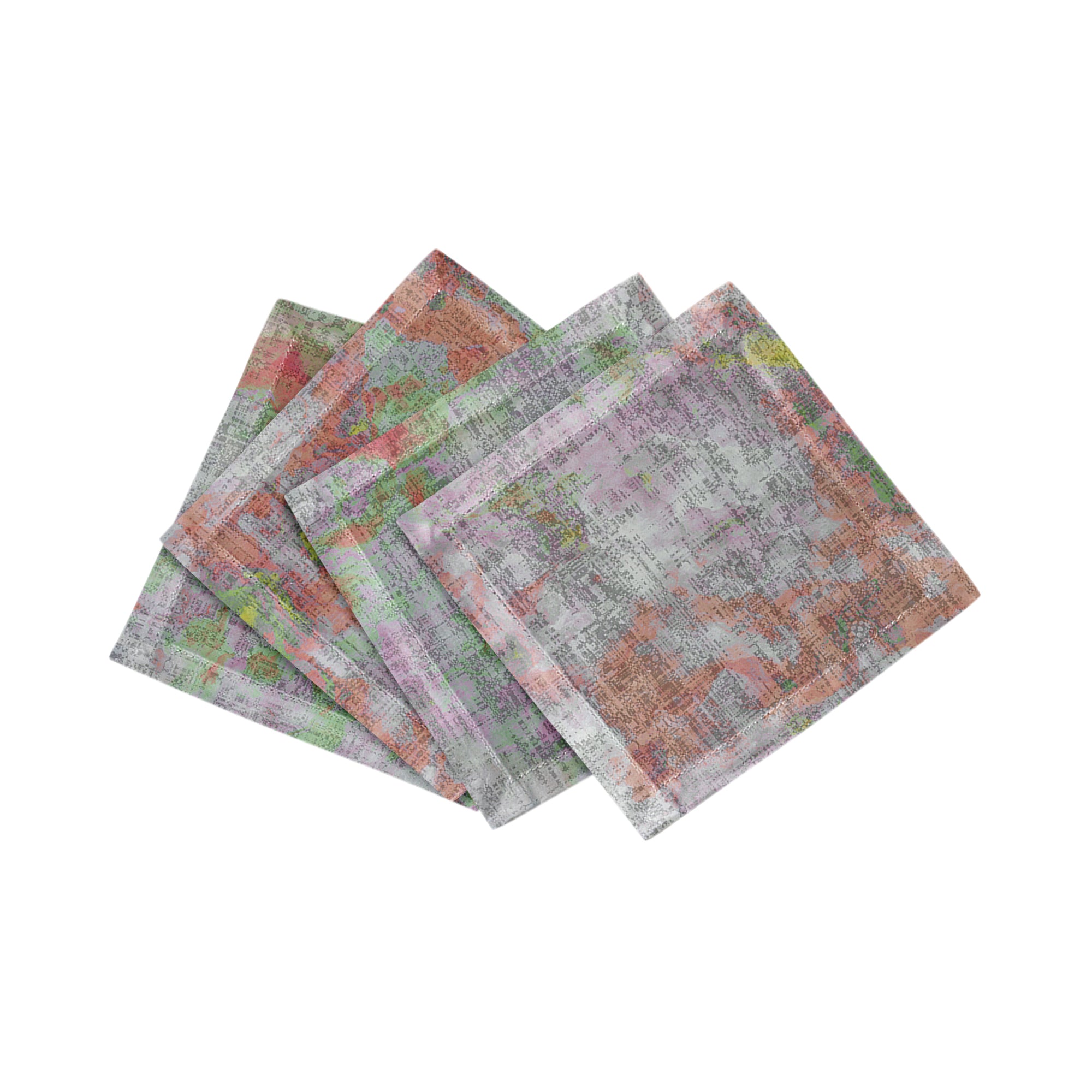 Impressionism Holiday Cotton Sateen Cocktail Napkins