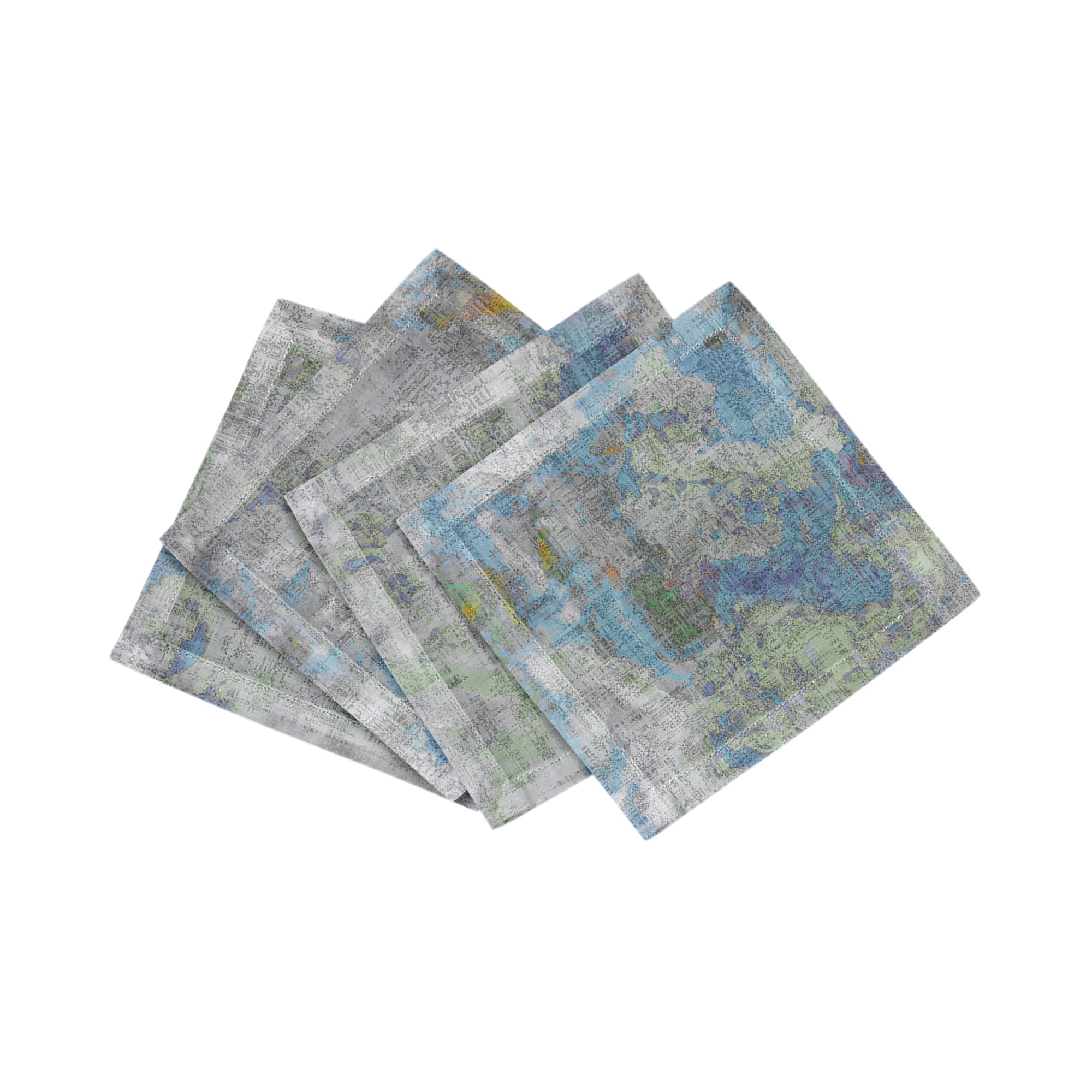 Impressionism Opulence Cotton Sateen Cocktail Napkins