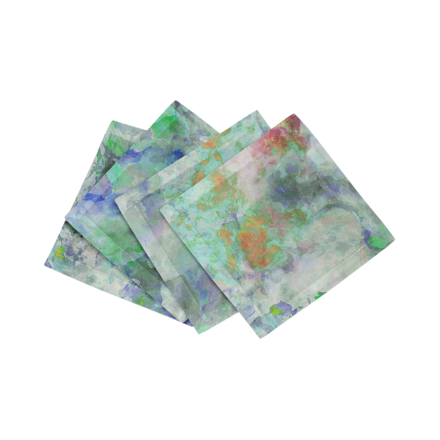 IMPRESSIONISM SPRING HYACINTH 6"X6" HEMSTITCH COCKTAIL NAPKINS, SET OF 4 - nicolettemayer.com