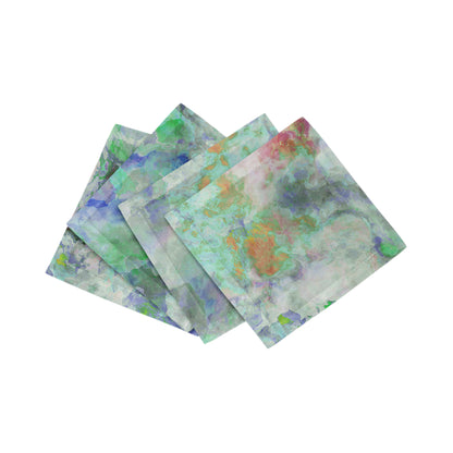 IMPRESSIONISM SPRING HYACINTH 6"X6" HEMSTITCH COCKTAIL NAPKINS, SET OF 4 - nicolettemayer.com