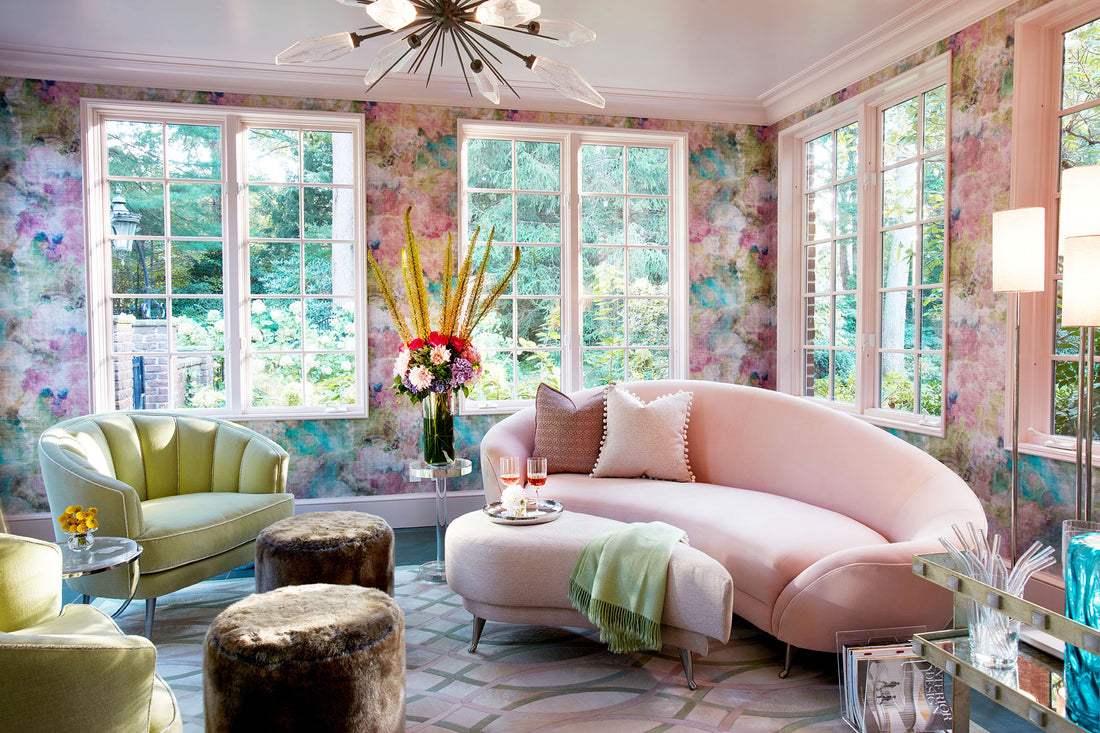 Impressionism Richesse Grasscloth Printed Wallpaper - nicolettemayer.com