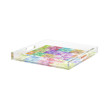 In the Woods Toile Acrylic Decorative Tray, 15 x 15 in. by Nicolette Mayer 