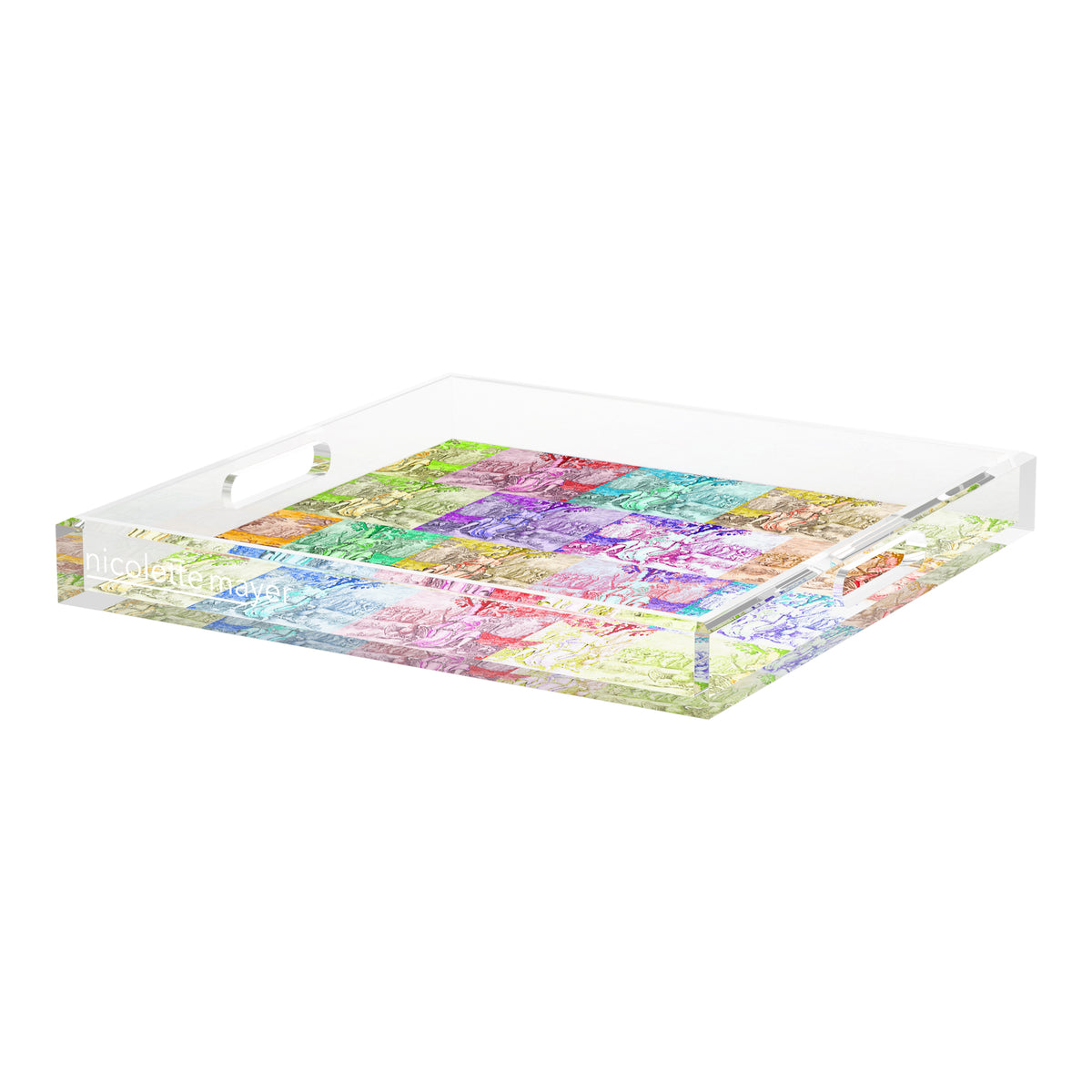 In the Woods Toile Acrylic Decorative Tray, 18 x 18 in. by Nicolette Mayer 
